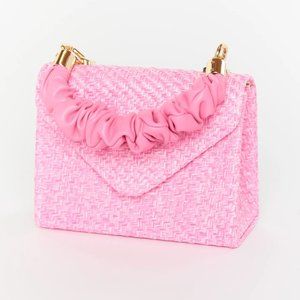 Show Me Your MUMU - Adalyn Raffia Bag PINK